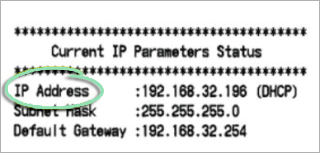 Paramètres d’adresse IP de l’imprimante Star SP700