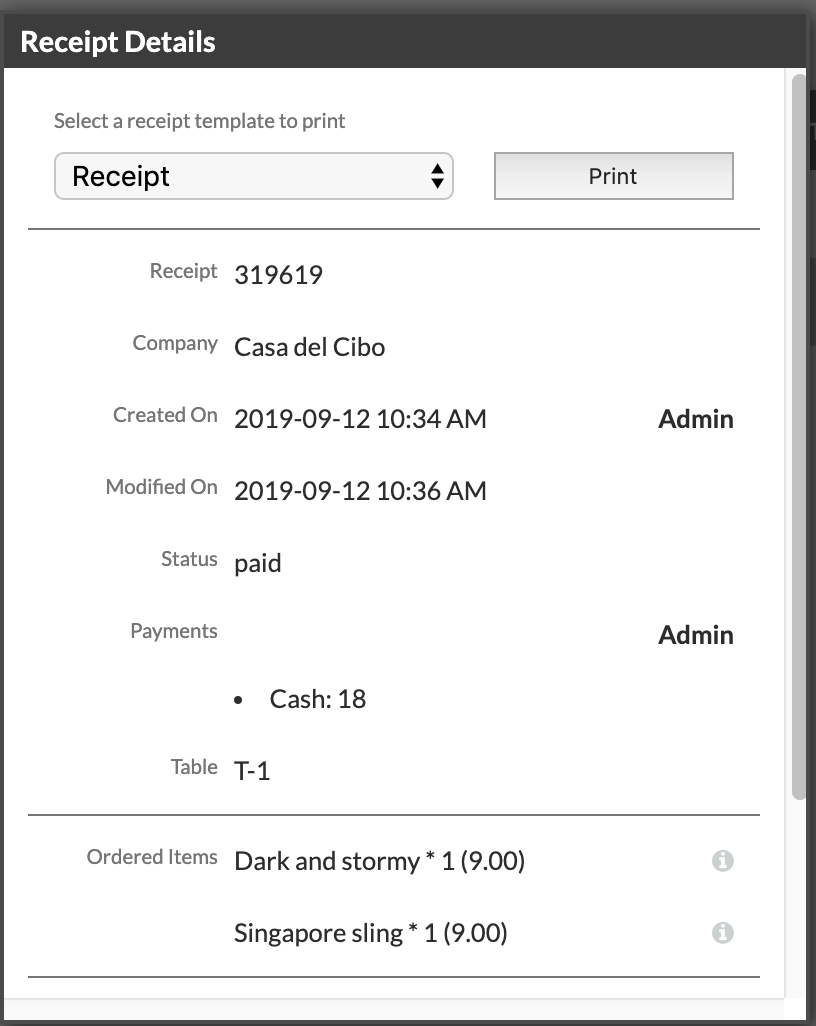 lightspeed onsite customize receipt