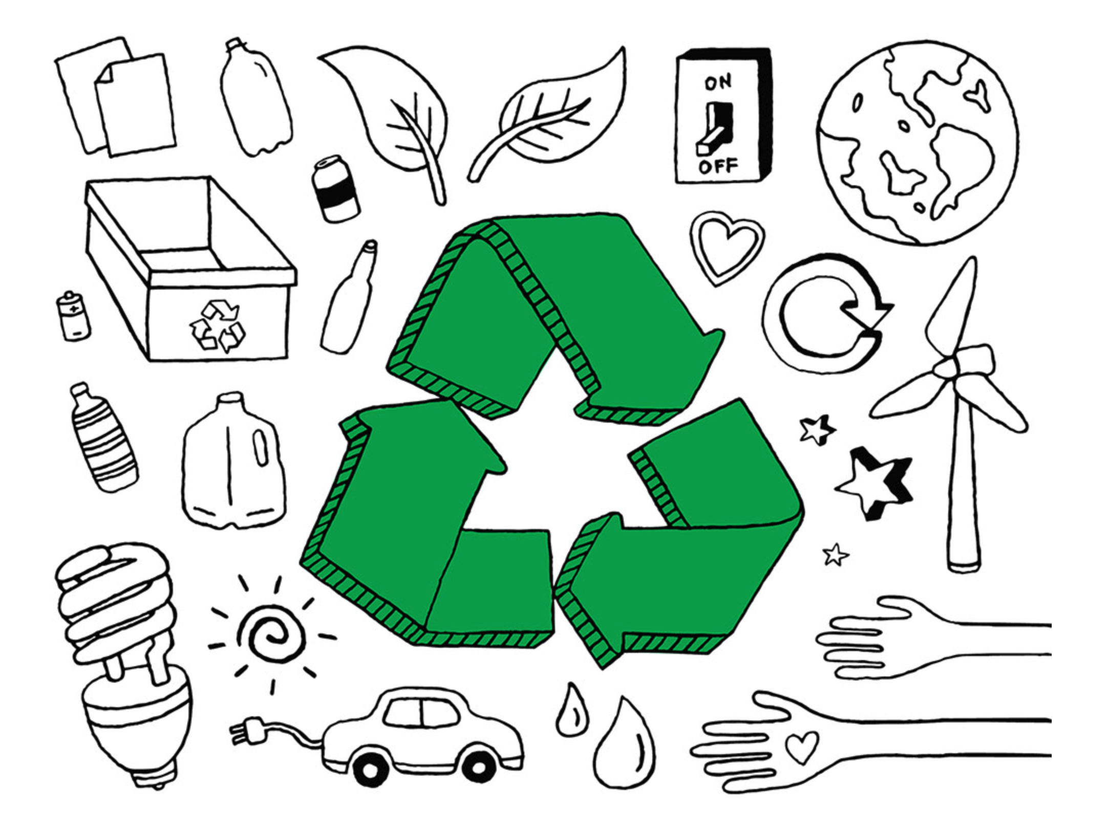Afbeelding van recyclingsymbool