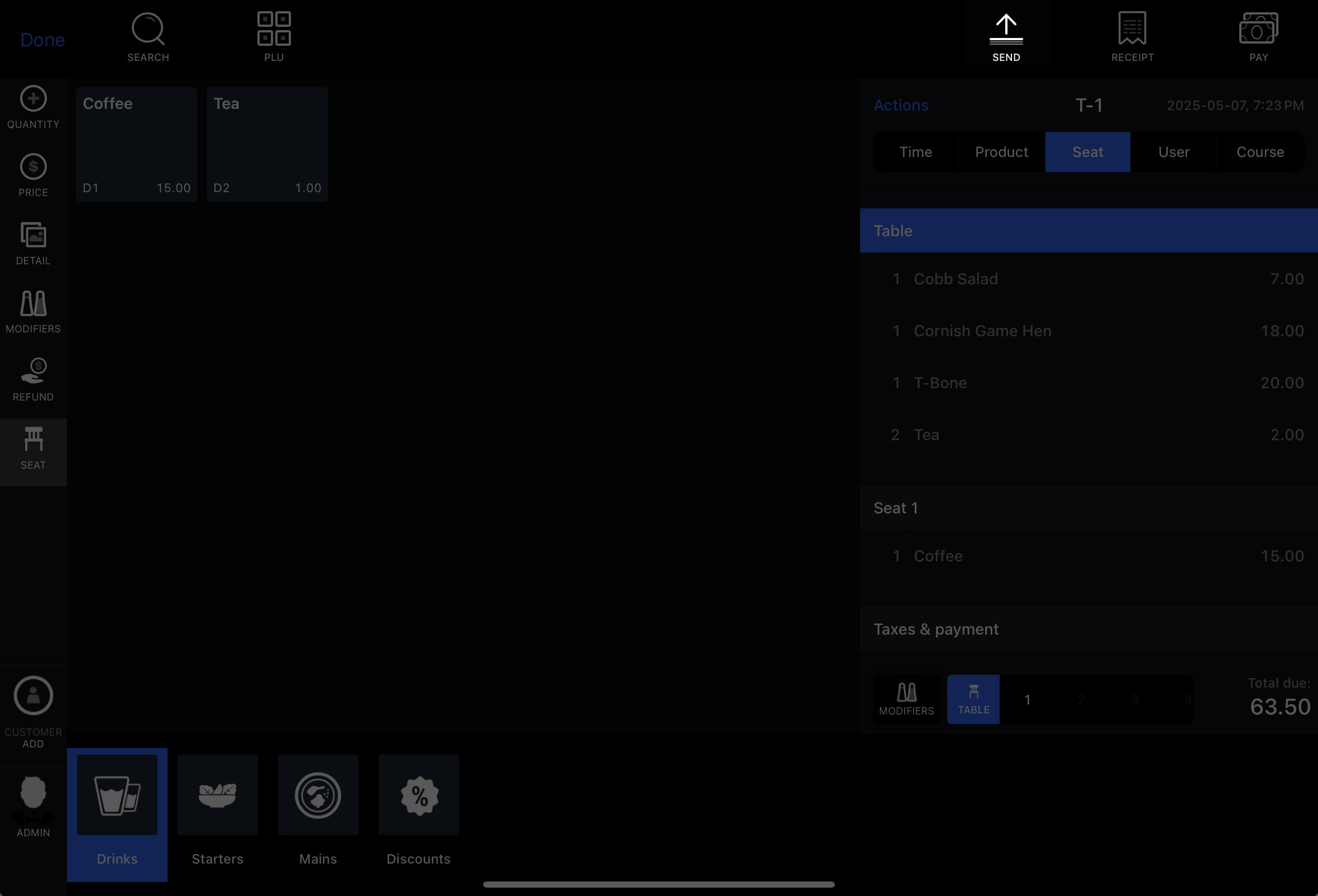 Single Send button highlighted
