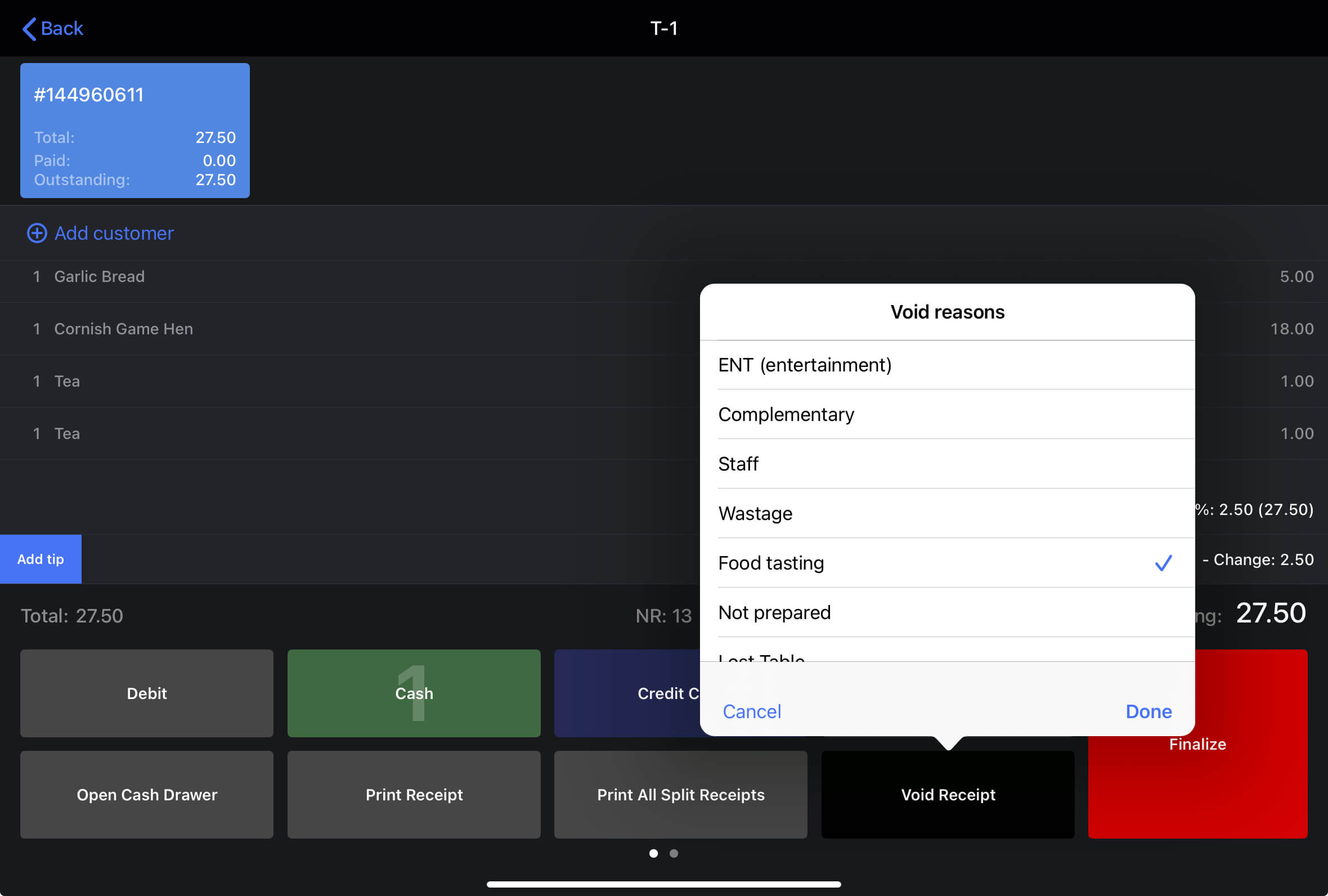 The Void reason pop-up
