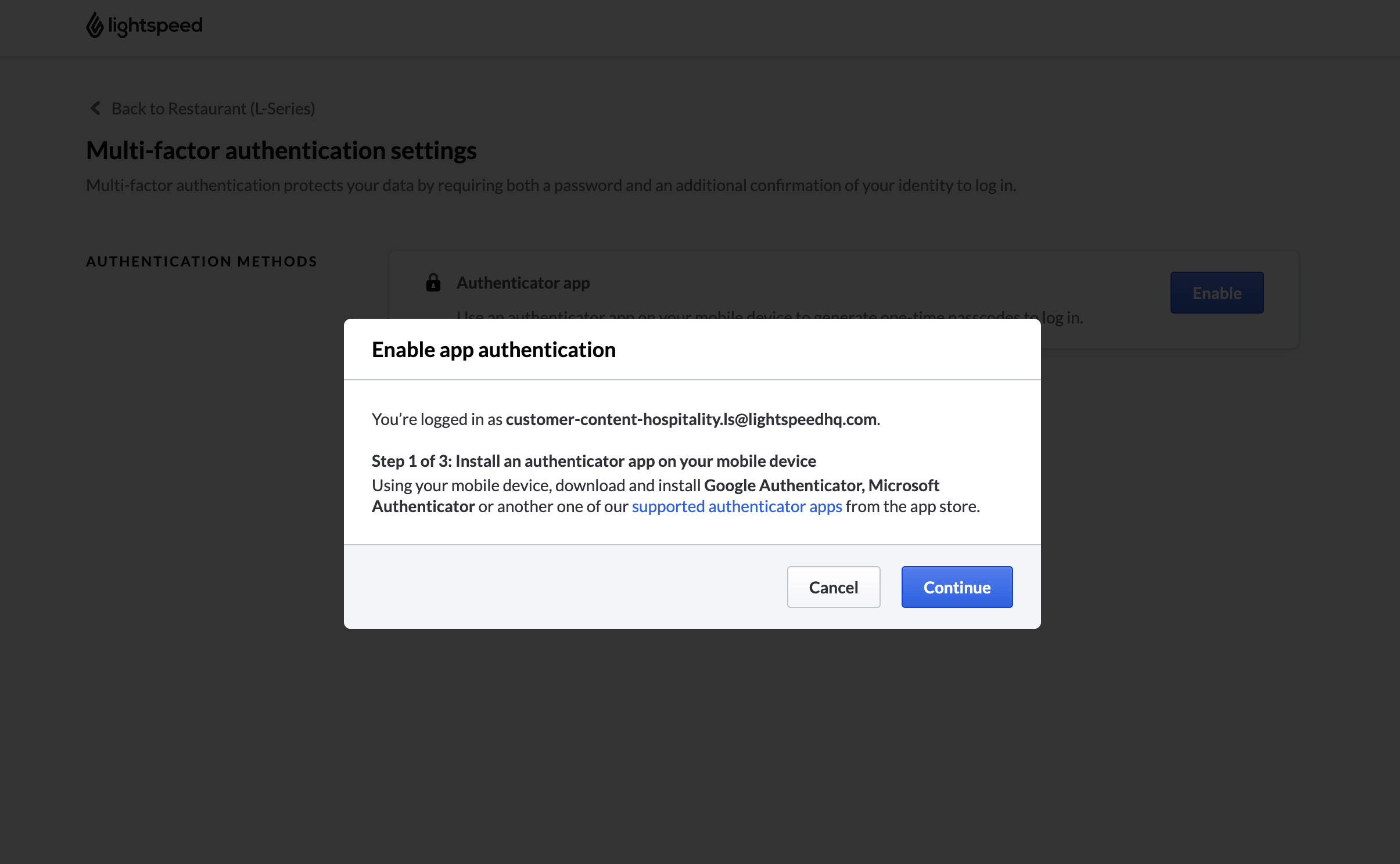 App authentication process