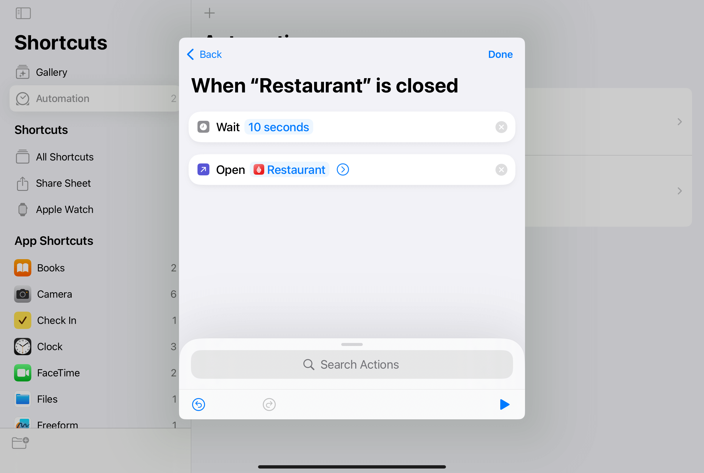 An example of what the full automation looks like on the iPad