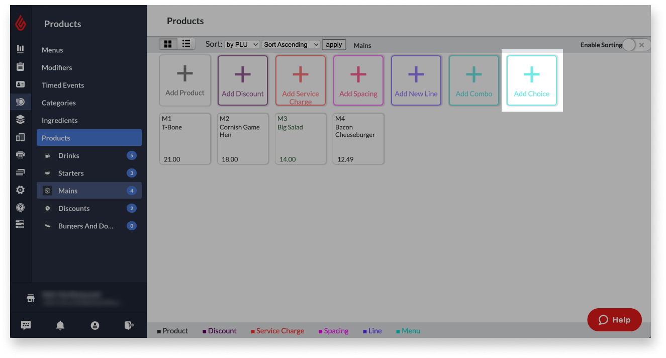 The Add choice button highlighted